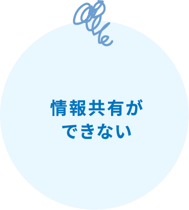 情報共有ができない